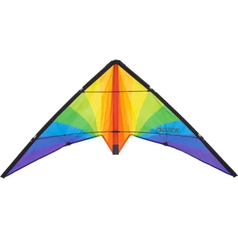 Akrobatski zmaj Quick Rainbow s širokimi krili in živahnimi mavričnimi barvami. Dinamičen zmaj za vetrne dni, zasnovan za hitre in natančne manevre.